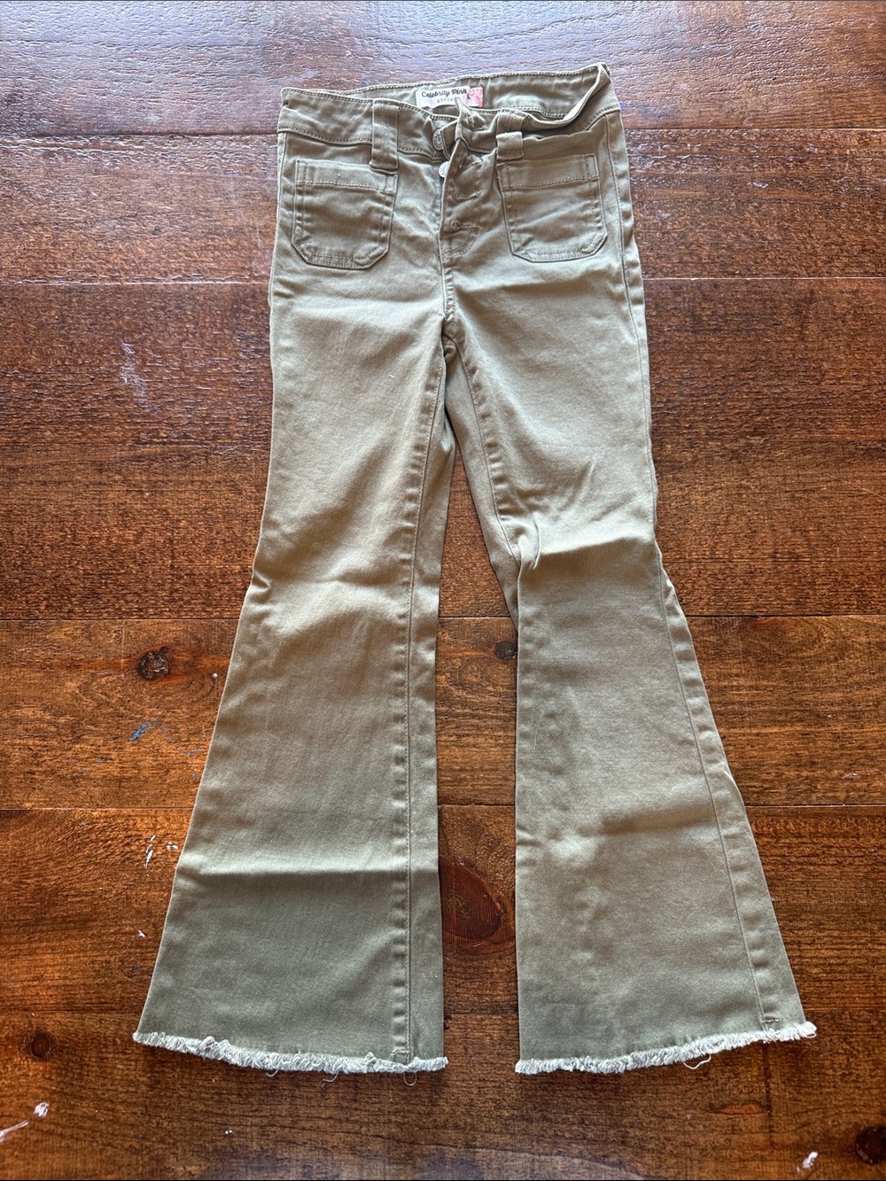 Girl’s Olive Green Flare Jeans